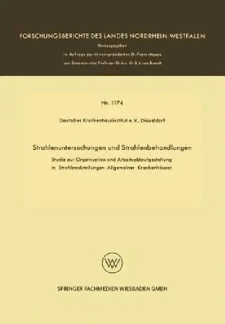 Cover of Strahlenuntersuchungen Und Strahlenbehandlungen