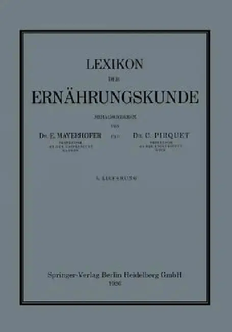 Cover of Lexikon Der Ernährungskunde