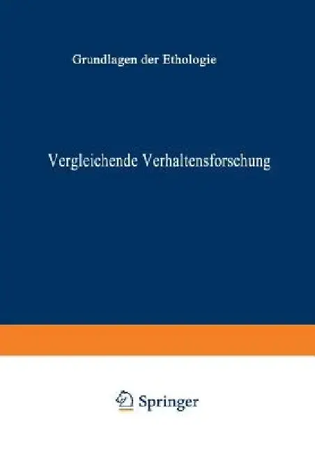 Cover of Vergleichende Verhaltensforschung