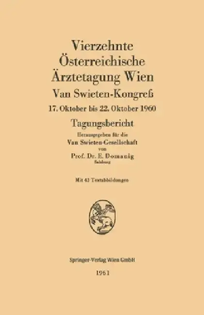 Cover of Vierzehnte Österreichische Ärztetagung Wien