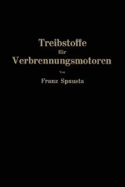 Cover of Treibstoffe Für Verbrennungsmotoren