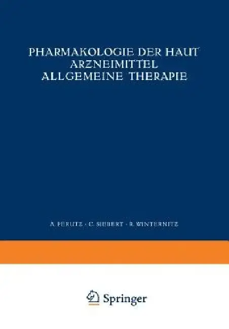 Cover of Pharmakologie Der Haut Arƶneimittel Allgemeine Therapie