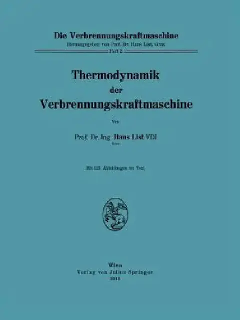 Cover of Thermodynamik Der Verbrennungskraftmaschine