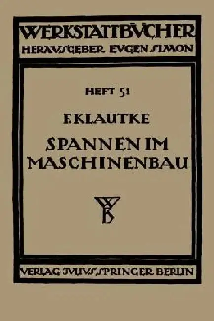 Cover of Spannen Im Maschinenbau