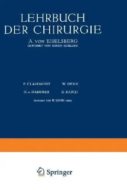 Cover of Lehrbuch Der Chirurgie