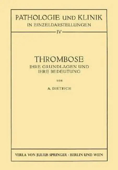Cover of Thrombose