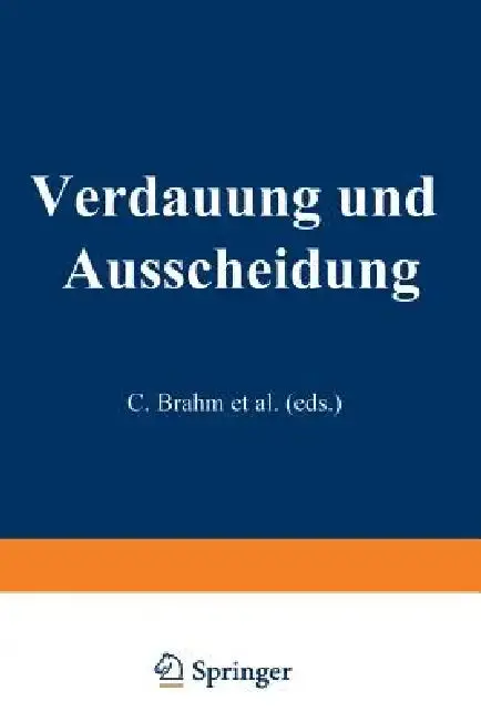 Cover of Verdauung Und Ausscheidung