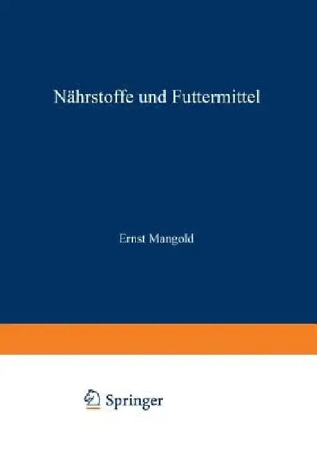 Cover of Handbuch Der Ernährung Und Des Stoffwechsels Der Landwirtschaftlichen Nutztiere