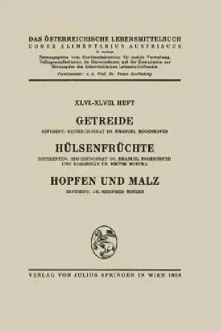 Cover of Getreide / Hülsenfrüchte / Hopfen Und Malz