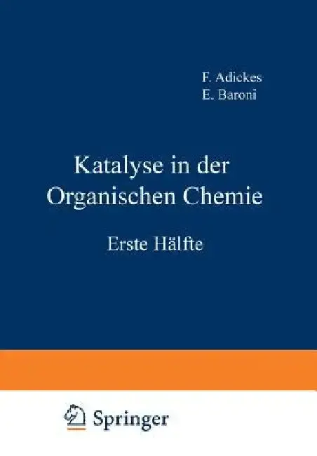 Cover of Katalyse in Der Organischen Chemie