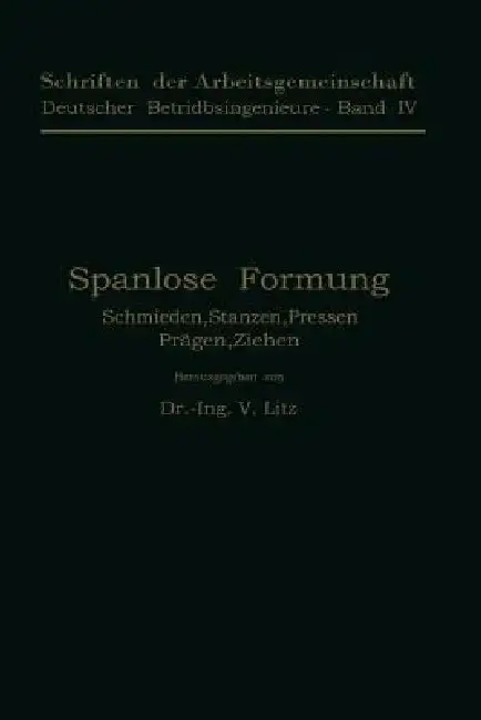 Cover of Spanlose Formung