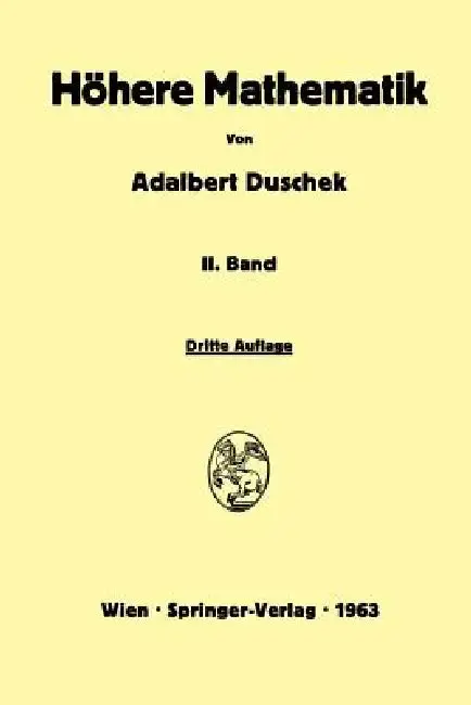 Cover of Vorlesungen Über Höhere Mathematik