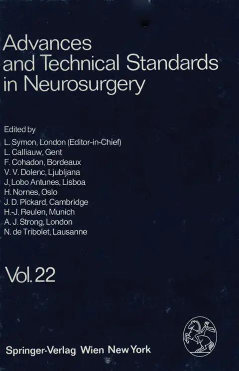 Cover of Advances and Technical Standards in Neurosurgery