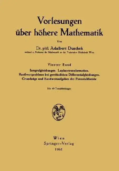 Cover of Vorlesungen Über Höhere Mathematik