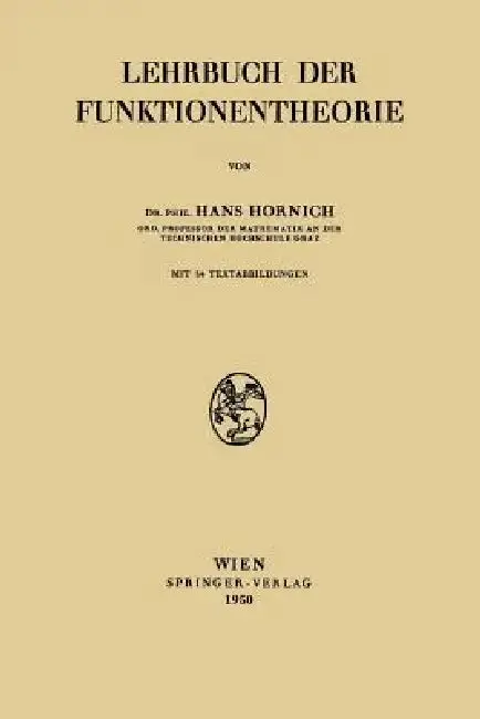 Cover of Lehrbuch Der Funktionentheorie