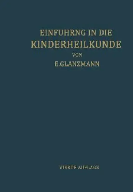 Cover of Einführung in Die Kinderheilkunde