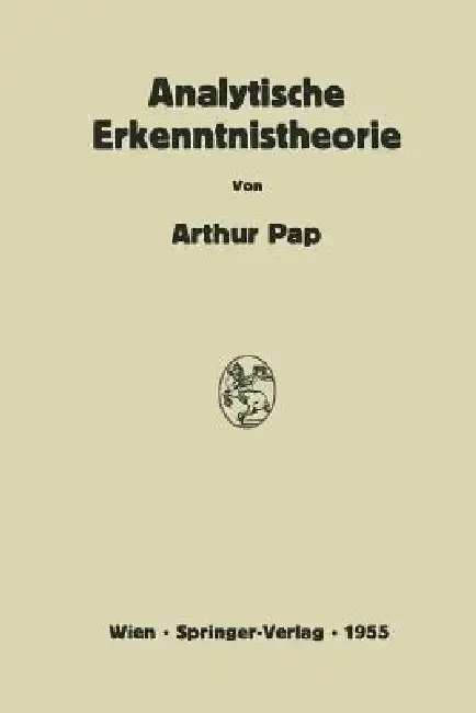 Cover of Analytische Erkenntnistheorie