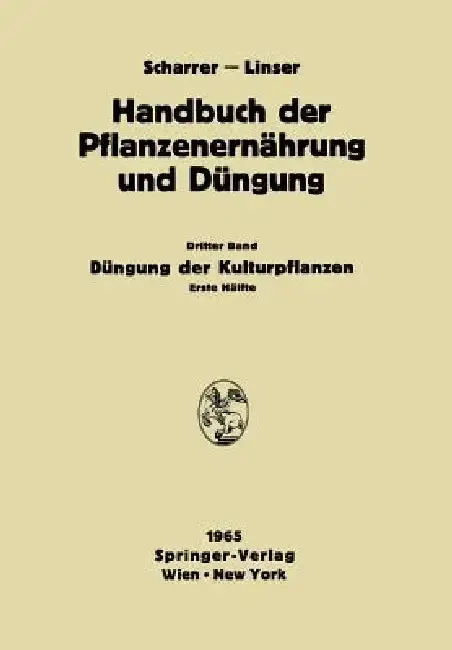 Cover of Düngung Der Kulturpflanzen