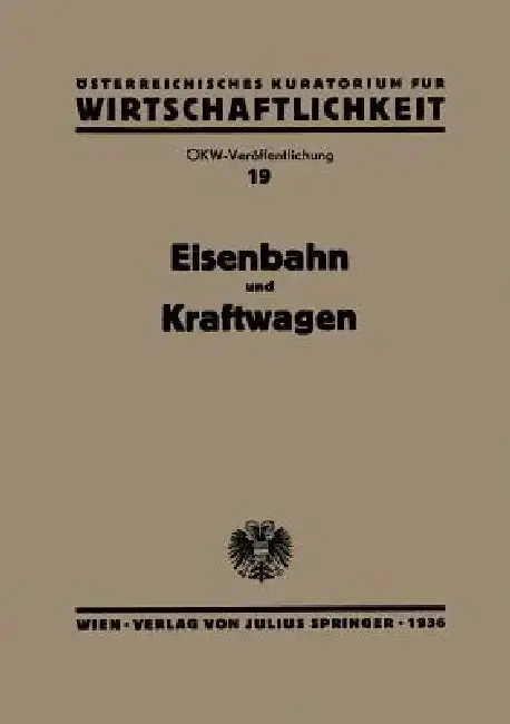 Cover of Eisenbahn Und Kraftwagen