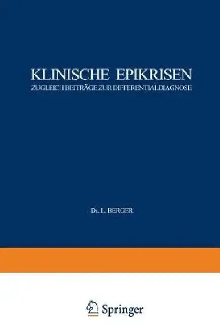 Cover of Klinische Epikrisen