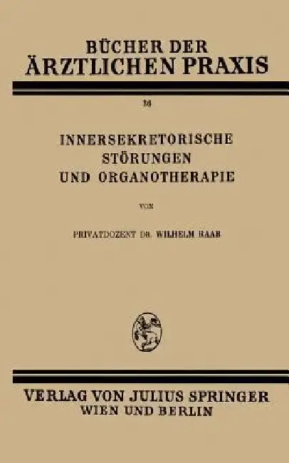 Cover of Innersekretorische Störungen Und Organotherapie
