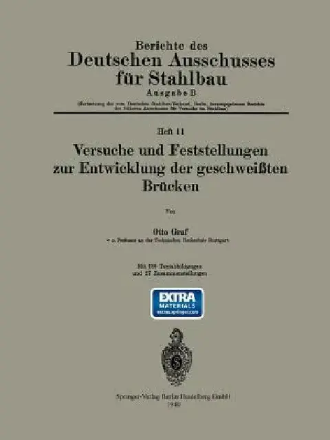Cover of Versuche Und Feststellungen Zur Entwicklung Der Geschweißten Brücken