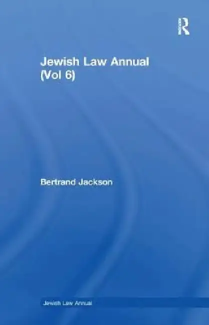 Cover of Jewish Law Annual