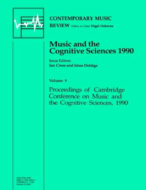 Cover of Music and the Cognitive Sciences 1990