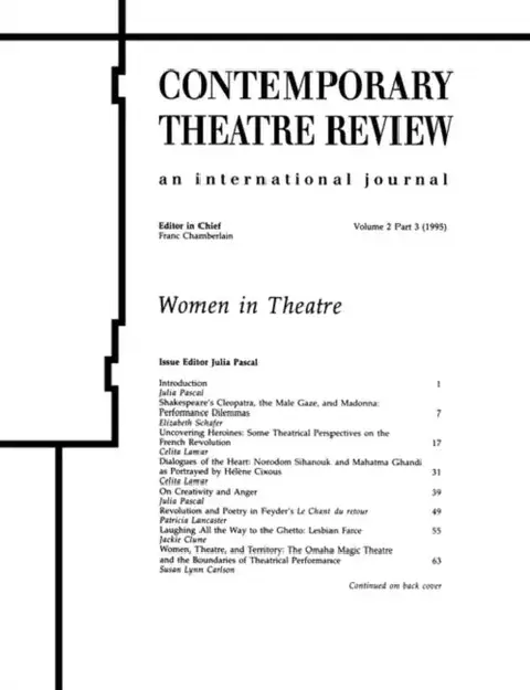 Cover of Women in Theatre 2#3
