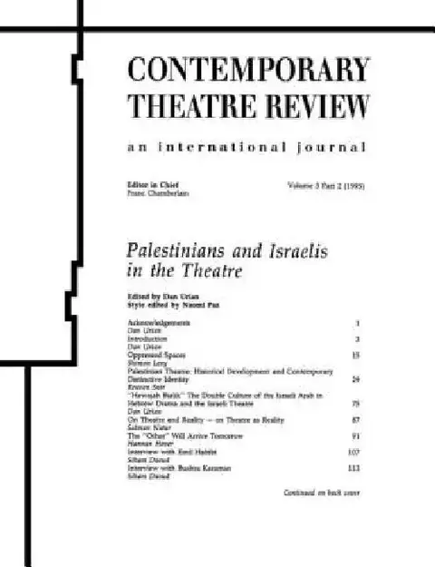 Cover of Palestinians and Israelis in the Theatre