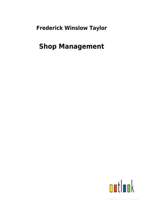 Cover of Shop Management