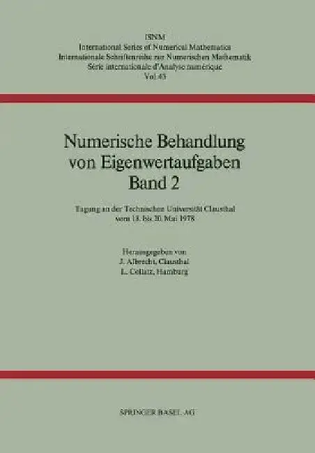 Cover of Numerische Behandlung Von Eigenwertaufgaben Band 2