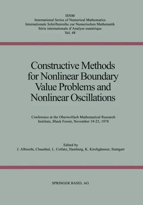 Cover of Constructive Methods for Nonlinear Boundary Value Problems and Nonlinear Oscillations