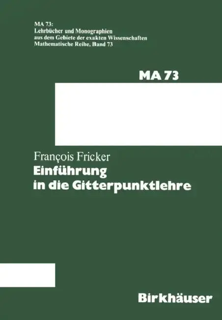 Cover of Einführung in Die Gitterpunktlehre