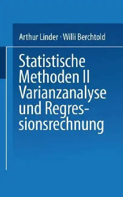 Cover of Statistische Methoden II Varianzanalyse Und Regressionsrechnung