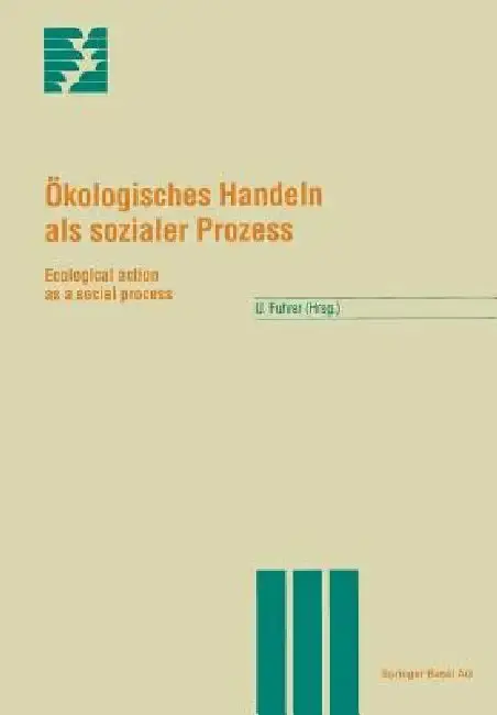 Cover of Ökologisches Handeln ALS Sozialer Prozess