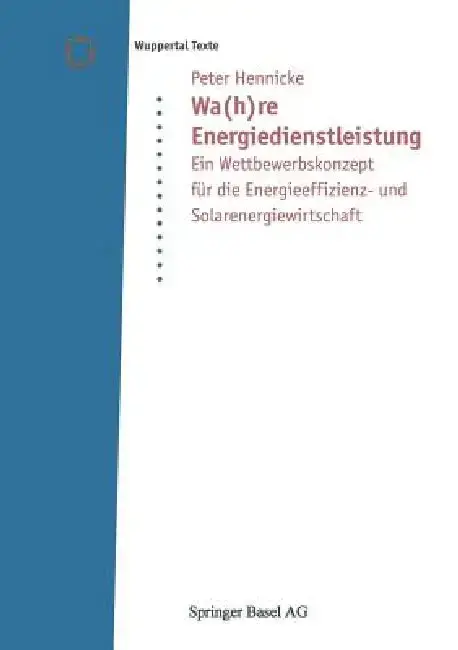 Cover of Wa(h)Re Energiedienstleistung