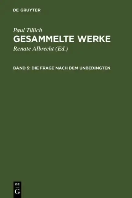 Cover of Die Frage nach dem Unbedingten