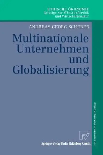 Cover of Multinationale Unternehmen Und Globalisierung