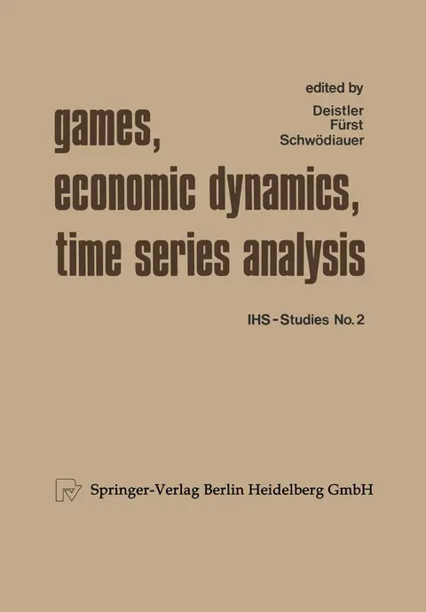 Cover of Games, Economic Dynamics, and Time Series Analysis