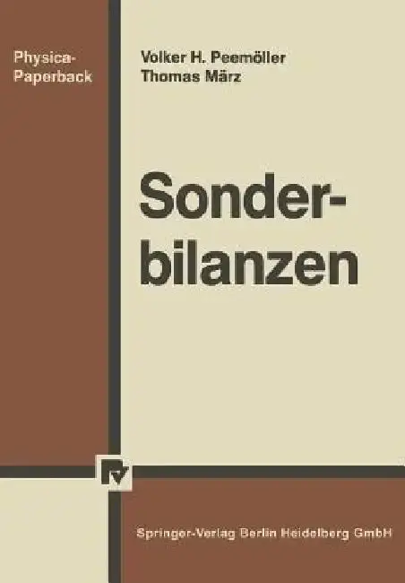 Cover of Sonderbilanzen