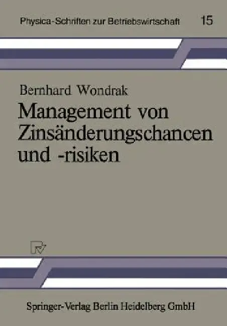 Cover of Management Von Zinsänderungschancen Und -Risiken
