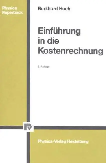 Cover of Einführung in Die Kostenrechnung