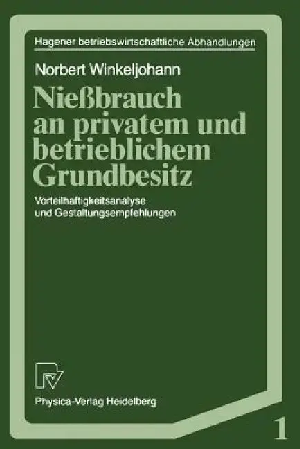 Cover of Nießbrauch an Privatem Und Betrieblichem Grundbesitz