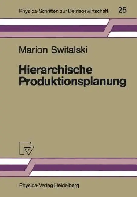 Cover of Hierarchische Produktionsplanung