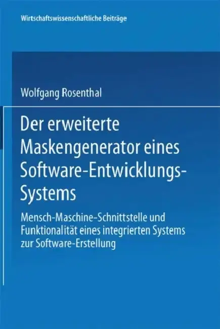 Cover of Der Erweiterte Maskengenerator Eines Software-Entwicklungs-Systems