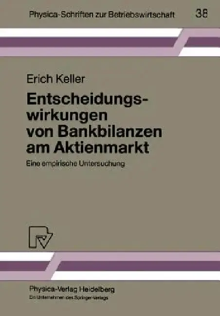 Cover of Entscheidungswirkungen Von Bankbilanzen Am Aktienmarkt