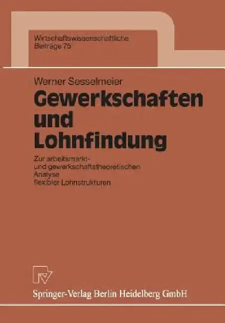 Cover of Gewerkschaften Und Lohnfindung