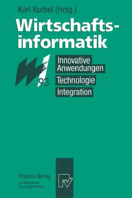 Cover of Wirtschaftsinformatik ′93