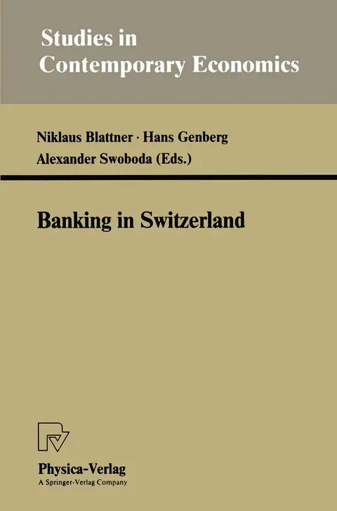Cover of Banking in Switzerland